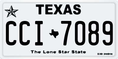 TX license plate CCI7089
