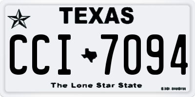 TX license plate CCI7094