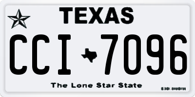 TX license plate CCI7096