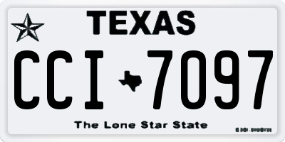 TX license plate CCI7097