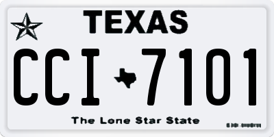 TX license plate CCI7101