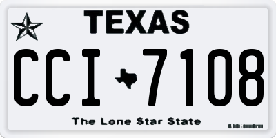 TX license plate CCI7108