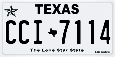 TX license plate CCI7114