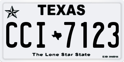 TX license plate CCI7123