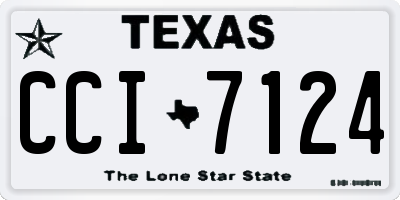 TX license plate CCI7124