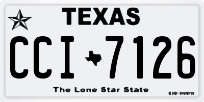 TX license plate CCI7126