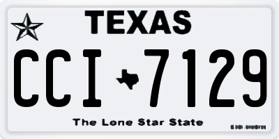 TX license plate CCI7129