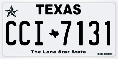TX license plate CCI7131