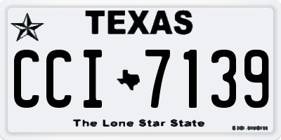 TX license plate CCI7139