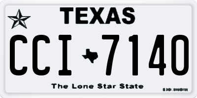 TX license plate CCI7140