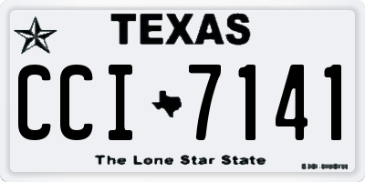 TX license plate CCI7141