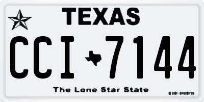 TX license plate CCI7144