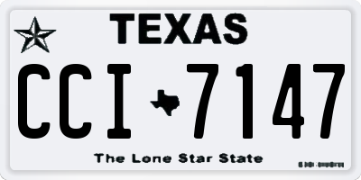 TX license plate CCI7147
