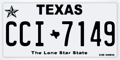 TX license plate CCI7149