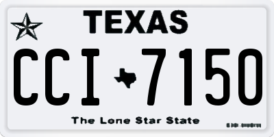 TX license plate CCI7150