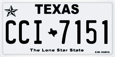 TX license plate CCI7151