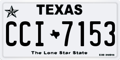 TX license plate CCI7153