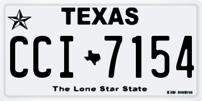 TX license plate CCI7154
