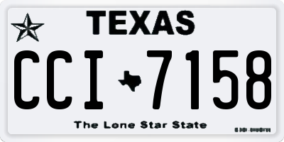 TX license plate CCI7158