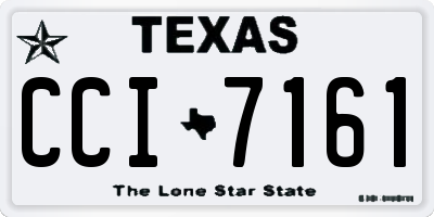 TX license plate CCI7161