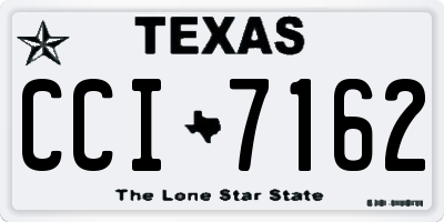 TX license plate CCI7162