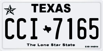 TX license plate CCI7165