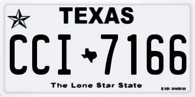 TX license plate CCI7166