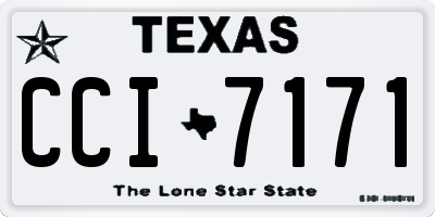 TX license plate CCI7171