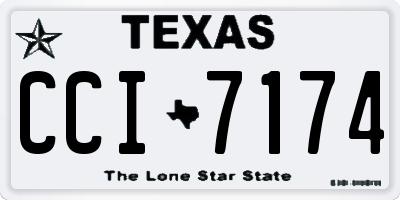 TX license plate CCI7174