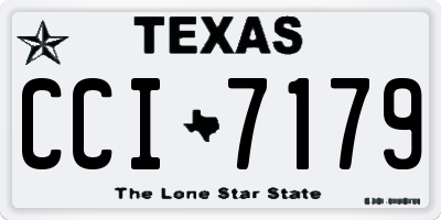 TX license plate CCI7179