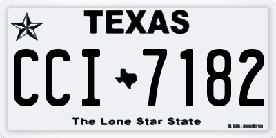 TX license plate CCI7182