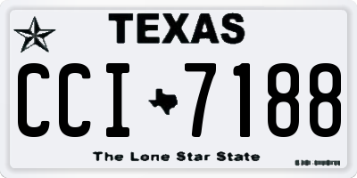 TX license plate CCI7188