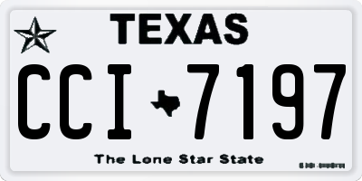 TX license plate CCI7197