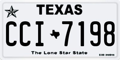TX license plate CCI7198