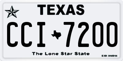 TX license plate CCI7200