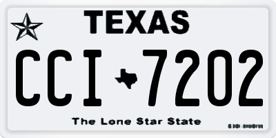 TX license plate CCI7202