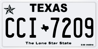 TX license plate CCI7209