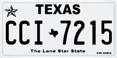 TX license plate CCI7215