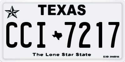 TX license plate CCI7217
