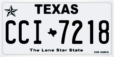 TX license plate CCI7218