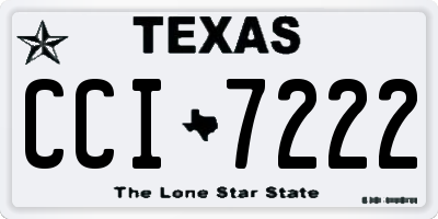 TX license plate CCI7222