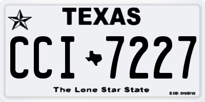 TX license plate CCI7227