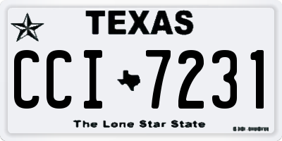 TX license plate CCI7231