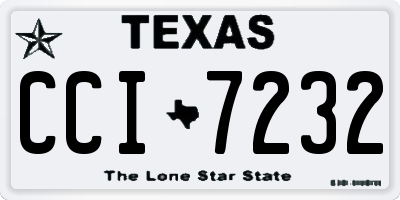 TX license plate CCI7232