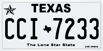 TX license plate CCI7233