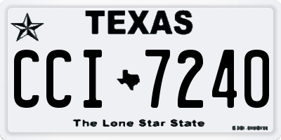 TX license plate CCI7240