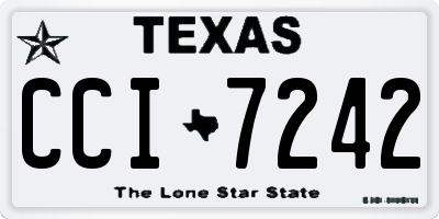 TX license plate CCI7242