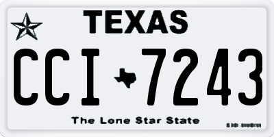 TX license plate CCI7243
