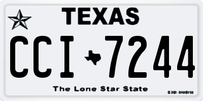 TX license plate CCI7244