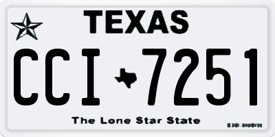 TX license plate CCI7251